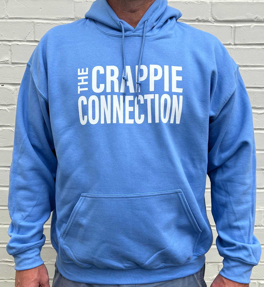 Crappie Connection Hooded Sweatshirt - Carolina Blue