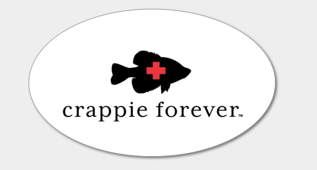 Large Crappie Forever Logo Sticker 6