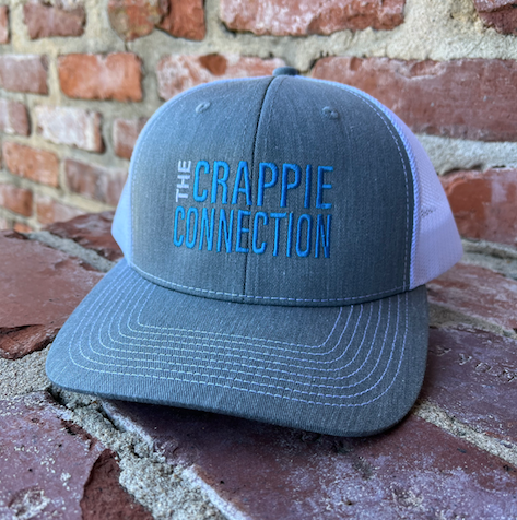 Crappie Connection Heather Grey Logo Trucker Hat - Snap Back