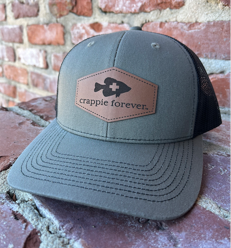 Olive Trucker Hat with Leather Patch Logo